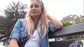 GERMAN SCOUT - CURVY COLLEGE TEEN TALK TO FUCK AT REAL STREET CASTING FOR CASH - HD - 12:12 video - featuring Cayla Lyons - from XVideos