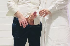 Real Nurse Helped the Client to Collect a Sperm Analysis - HD - 6:44 video - from xHamster