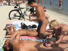 Body Painting In Public At The Beach - SD - 3:16 video - from DrTuber