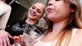 Dirty Panty Spit Martini - Princess Viktoria, Sweet Princess Chastity and Princess Catherine (HD1080p) - 6:41 video - featuring Victoria Sweet - from Clips4sale