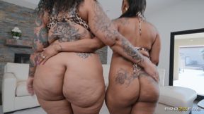 Porsha Carrera and BADKITYYY - ebony moms sharing big cock in threesome hardcore - HD - 12:00 video - featuring Porche Carrera - from Xtits