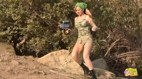 Brunette babes enjoy outdoor fun and lesbian threesome - SD - 31:49 video - from BigBigTits