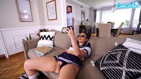 Nerdy Stepdaughter Caught Watching Porn Gets Fucked by Stepdad - HD - 24:38 video - from FapHouse
