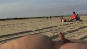 Beach dickflash #7 with cumshot - 10:44 video - from AbXXX