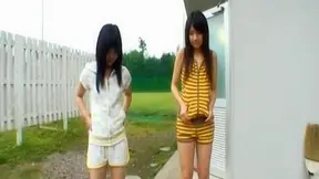 Asian Teens Chiwa Anri Get Wild Outdoors - Steamy Lesbian Fun - SD - 5:35 video - from POVJP