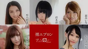 Kanna Sakuno, Rin Aoki, Miina Minamoto, Anna Anjo, Sayaka Nanairo Naked apron anthology - Caribbeancom - 1:09 video - featuring Ranka - from PornL