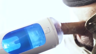 Robot Sex Machine. Robotic Fleshlight. Male sex toy blowjob machine slow mo - HD - 7:35 video - from Pornzona
