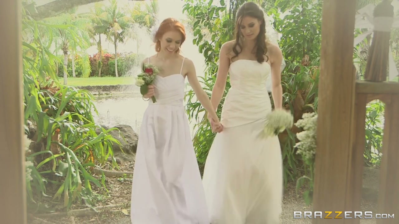 Just married lesbians Dolly and Kymberlee have first wedding night - 8:00 video - from Fapality