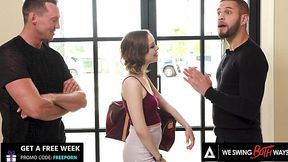 Bi Babe Aliya Brynn Gets Spit-Roasted by Two Hung Studs in Sizzling Threesome Fuck Fest - HD - 12:52 video - from Jizzberry