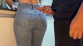 Bustin a Nut on My Slutty Maid’s Jeans While She Prances Around My Kitchen in Tight Pants - HD - 9:02 video - from Jizzberry