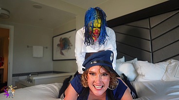 Magicwhorebus - Officer Reeds pounded by Gibby The Clown - HD - 14:43 video - featuring Ahanu Reed - from Sheer