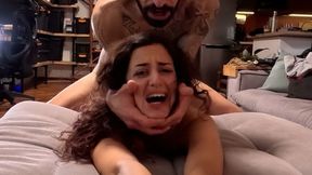 Teen slave grabs hard anal fucked and cummed in