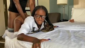 Ebony teen babes get it deep in their ass - 38:21 video - from BabeJizz