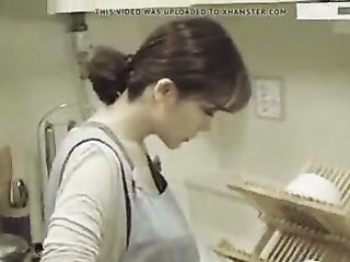 Mama & Son's Ally Bangs in the Kitchen - Korean Video - 4:47 video - from Dafreeporn