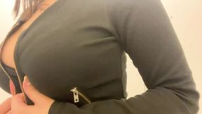 Hotwife - touching my big tits at work - HD - 6:05 video - from xHamster