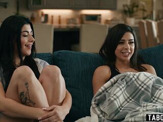 Tiny lesbian teen caught fingering pussy by her sexy roommate - HD - 6:16 video - featuring Gal Ritchie - from Lesbian8