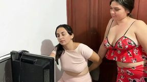 My stepsister is horny and she goes to look for me when I'm working so that I can fuck her pink pussy - HD - 10:24 video - from xHamster