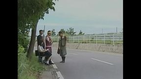 Japanese wife cheats on husband in public bus story - SD - 95:22 video - from W4NKR