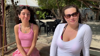 Public Pickup Stepmom and Stepdaughter on Beach - Risky Shaft Flashing Cum on Face - HD - 27:27 video - from Rock.PORN