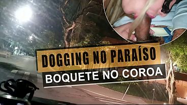 Dogging no Para&iacute_so, chupando e engolindo porra do coroa desconhecido dentro do carro. | Cristina Almeida - HD - 25:18 video - featuring Cristina Almeida - from xnxxGold