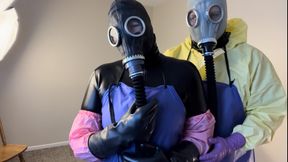 Rubber step-mother Fucks step-son with Gas Mask and Gloves - HD - 11:11 video - from LoyalFans