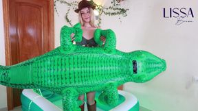 Humping, Dominating and Pee an Inflatable Crocodrile - 15:35 video - from FapHouse