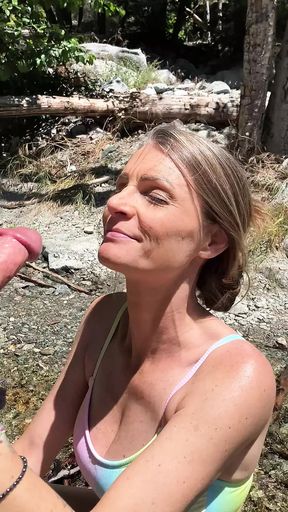 POV of the Wife blowing me in the creek - 4K - 3:02 video - from xHamster