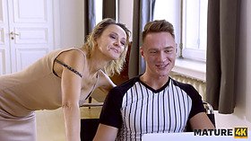 Hot mature cougar seduces her PC master with a hot fuck session - HD - 7:15 video - from Sexu