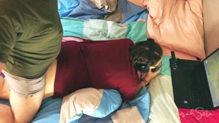 ass cumshot for a chubby gamer girl after prone bone fuck - HD - 13:33 video - from Pornfact