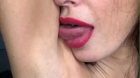 Milf Liza Virgin Licks and Spits on Her Big Russian Tits - HD - 5:34 video - featuring Liza Virgin - from XXXShake