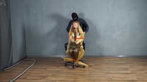 New secretary in vacuum sheathing and bondage with red ropes - HD - 11:52 video - from LoyalFans