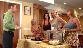 darla crane julia ann holly halston deauxma reverse gangbang - HD - 34:08 video - featuring Darla Crane - from PornOne