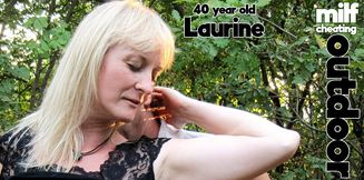 Cheating, big breasted Laurine is 40 year old MILF that loves to fuck the neighbor in the forest - HD - 34:25 video - from Mature.nl
