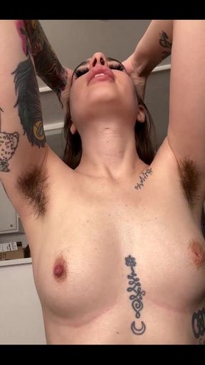 Sniffing My Sexy Hairy Armpits - HD - 1:29 video - featuring Pearl Sage - from FapHouse