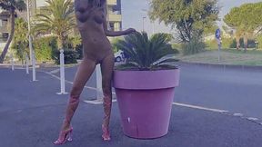 Monika Fox Struts Naked Through the Streets of Cap d'Agde - HD - 5:52 video - featuring Monika Fox - from Jizzberry