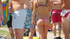Sexy Topless Teens Tanning Wearing Micro Thongs - HD - 12:41 video - from Analdin