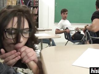 HISLUT - Brunette Hair teacher gets screwed in the classroom (Sarah Shevon) - HD - 53:40 video - from Amateur8