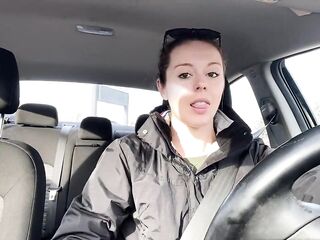 Going throughout the drive thru with my lush in! Trying hard not to cum! - HD - 18:20 video - from FreePorn8