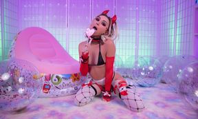 Cupcakes Sloppy Blow Job - Little Devil Virtual Reality Blowjob - Deepthroat Gagging, Chloe S And Chloe Temple - VR - 2:00 video - featuring Chloe Temple - from VXXX