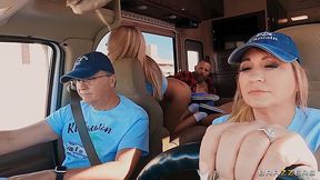 Taking a boyfriend to a stepfamily trip and fucking hard in the backseat - HD - 8:01 video - from XGroovy