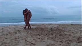 Romantic Dancing Of A Naked Couple On A Public Beach - HD - 2:24 video - featuring Laura Dee - from xnxxGold