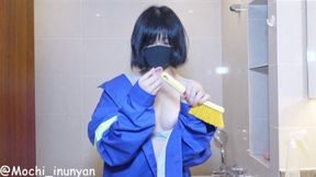 Chinese Sanitation Worker Uniform - Foreign Object Penetration At Work, Uncontrolled Orgasm - HD - 12:01 video - from AbJav