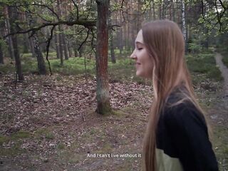 Hot nymphomaniac in the forest made me cum in her throat - HD - 10:16 video - from BigTitsLust