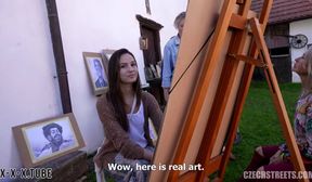 deepthroat lucy mendez cum covered artist - HD - 18:37 video - from PornOne