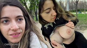 safira yakkuza cumwalk in the park, public flashing, public toilet, facial cumshot - carlo duro - HD - 20:46 video - from PornBox