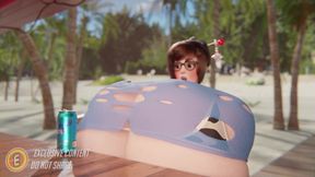 Beach Day - OW Girls & Expansion Drink - 1:53 video - from 3DPornDude