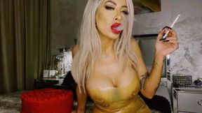 Smoking eve120’ in rubber - SD - 7:10 video - from Clips4sale