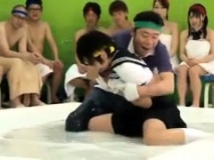 Luscious Oriental teens enjoy a wild group sex experience - 215:06 video - from PornLib