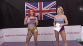 Bra and Panties Match (Strip-Wrestling Match) w, Loser gets strapped in a nappy (diaper)!! ~ Daisy Dolly vs Roxi Keogh | (February 2022) - HD - 13:17 video - from Clips4sale