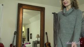 Step-milf Aunt Judy rides my cock in homemade mature porn